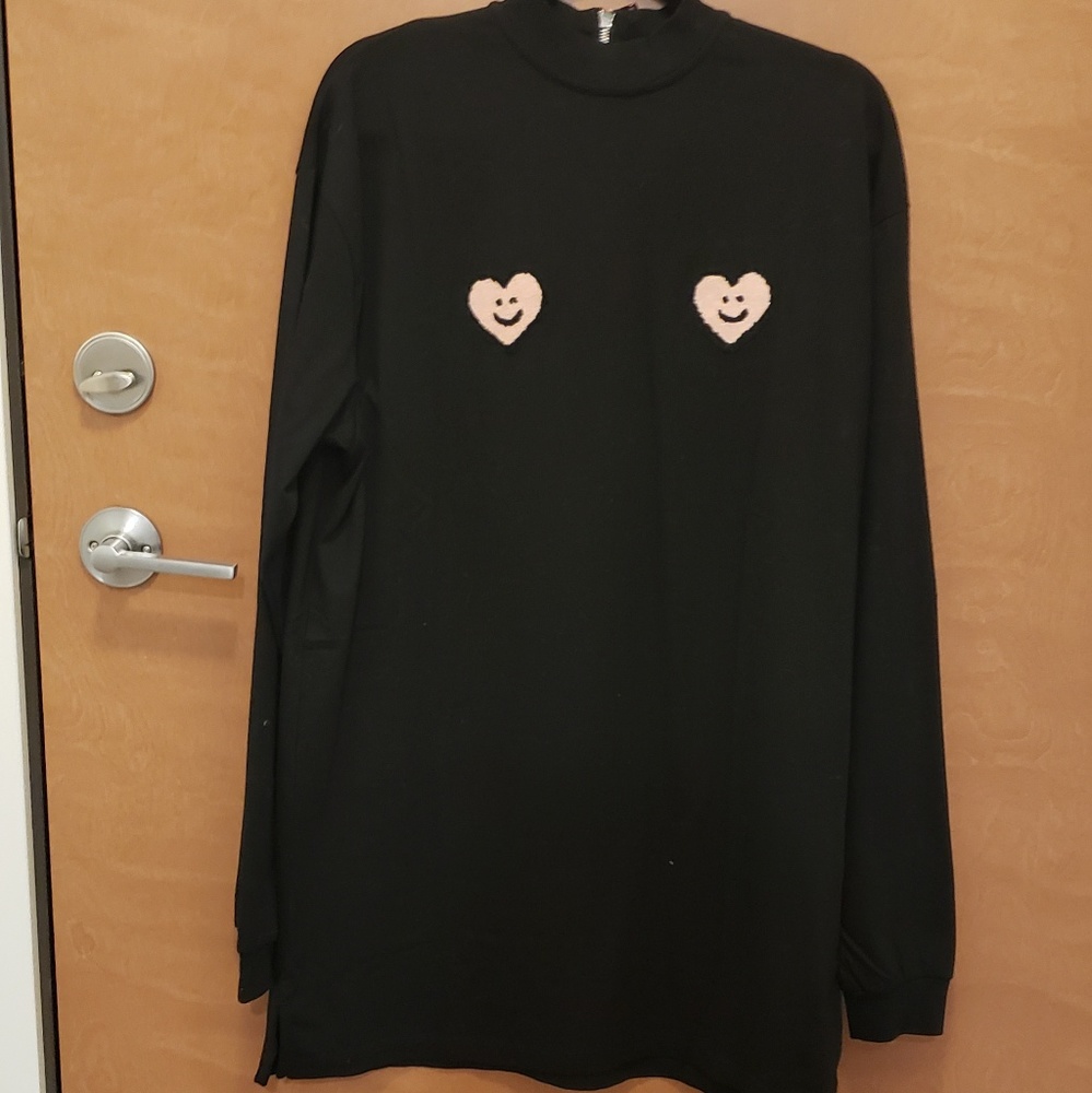 Lazy Oaf Double Heart Long Sleeve Top - Picture 2 of 3